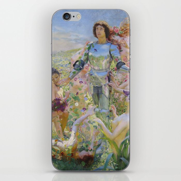 Le Chevalier aux Fleurs -Georges Rochegrosse The Flower Knight iPhone Skin