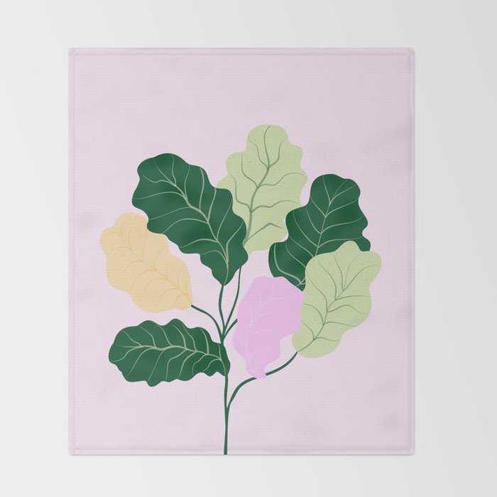 Fiddle Leaf Fig Throw Blanket By Anneamanda Society6