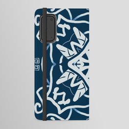 Blue and White Mandala Art - Drama 1 Android Wallet Case