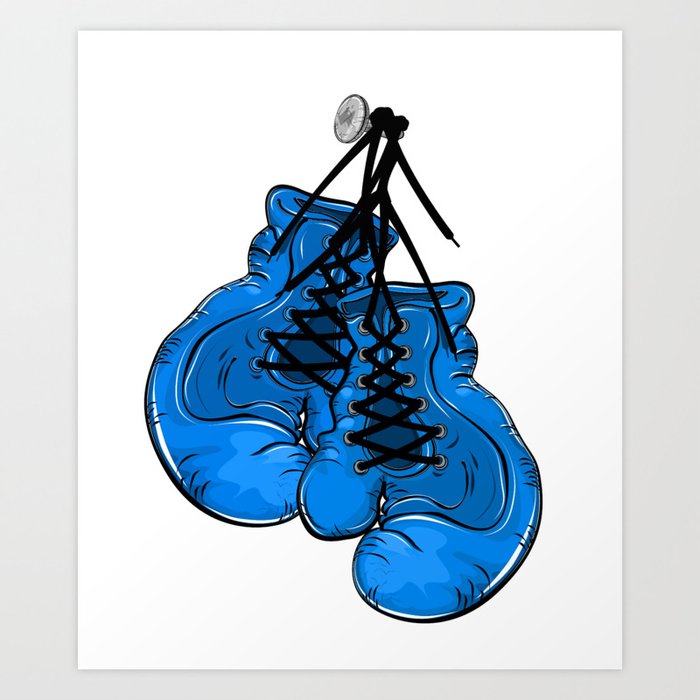 hanging boxing gloves sketch