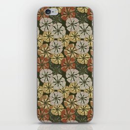 navy green and rust harvest florals poppy floral arrangements iPhone Skin