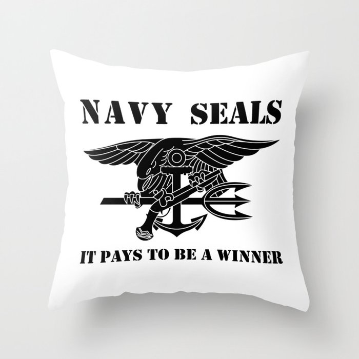 NAVY SEALS It Pays To Be a Winner Throw Pillow