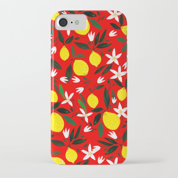 lemons red iphone case