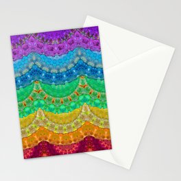 Colorful Chakra Mandala 4 by Sharon Cummings Stationery Card