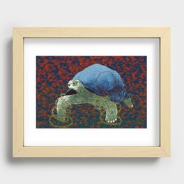 The crackling of reflection Recessed Framed Print