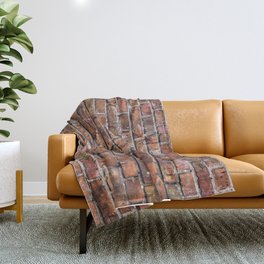 Brick Wall Throw Blanket