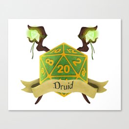 Druid - Dungeons and Dragons Dice Canvas Print