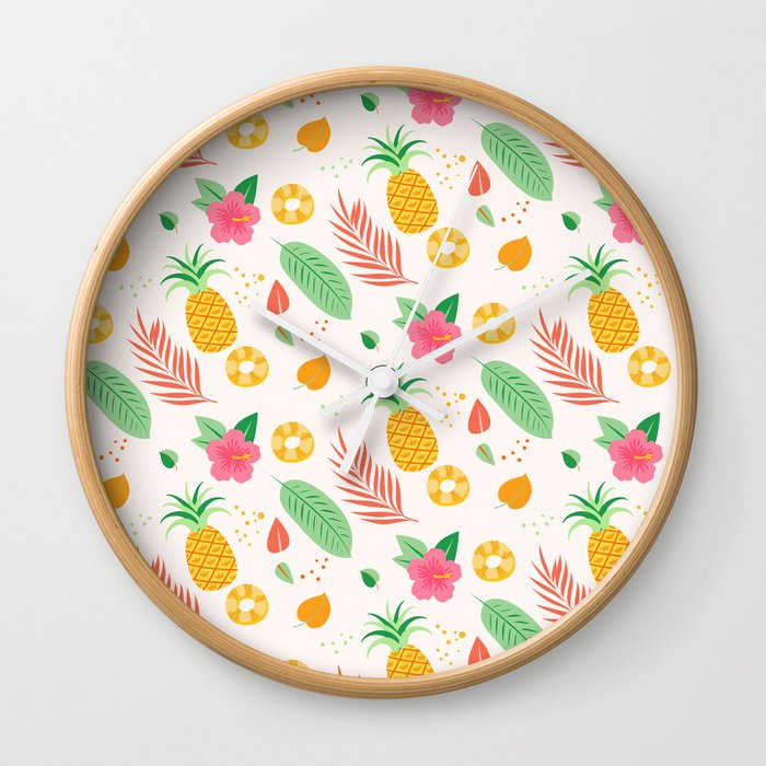 aloha pattern Wall Clock