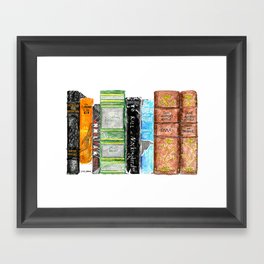 Mixed Classics Bookshelf Framed Art Print
