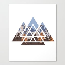 Mountain Landscape Geometric Canvas Print