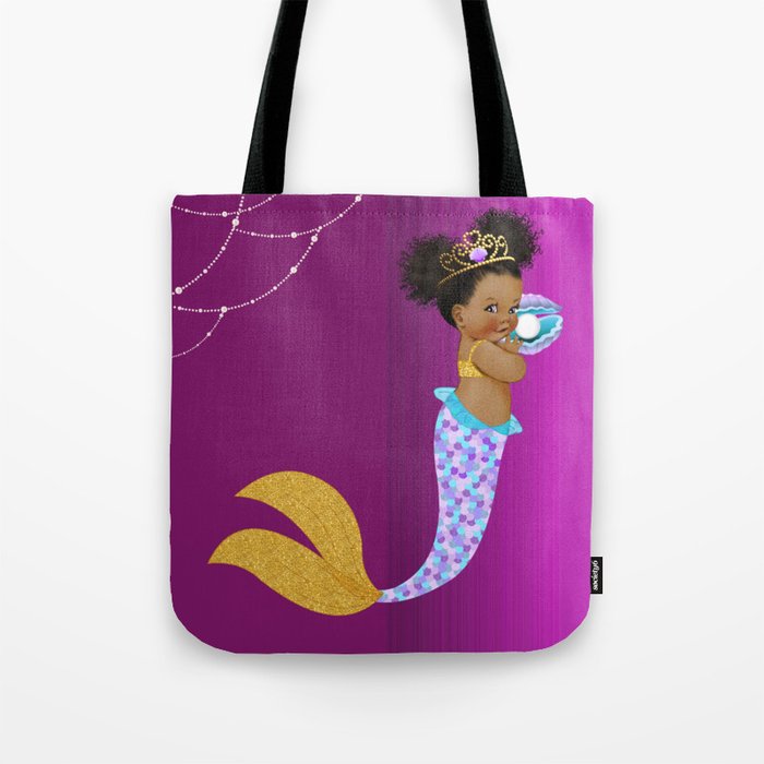 Little Bella Pearl Mermaid Natural Hair Mermaid Afro Puff Black