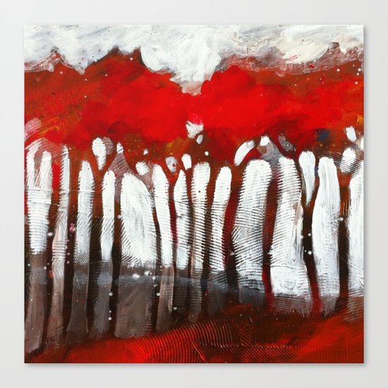 Red trees Canvas Print
