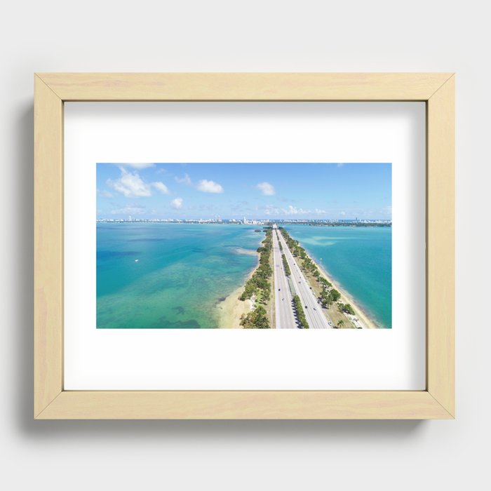Highway to Miami Beach Recessed Framed Print
