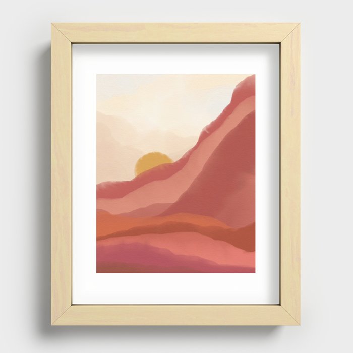 Desert Abstract No. 3 Recessed Framed Print
