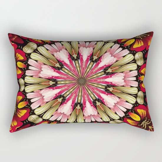 Botanical Dreams Mandala Rectangular Pillow