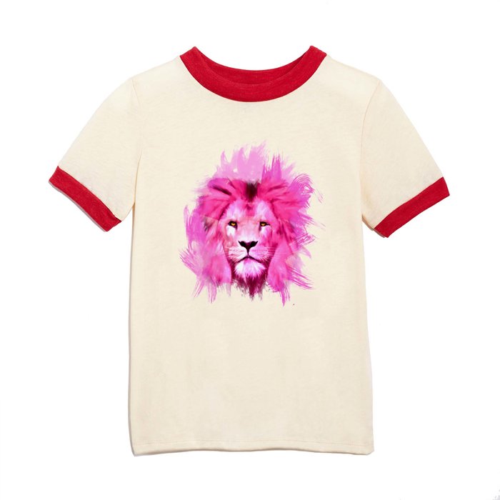 A pink lion looked at me Kids T Shirt
