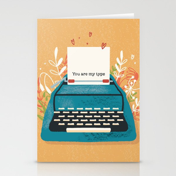 You Are My Type, Happy Valentine's Day 2 Stationery Cards