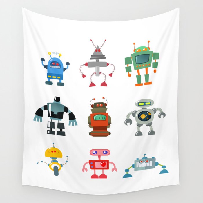 robot set Wall Tapestry