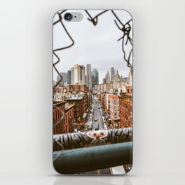 NYC Through the Fence | Travel Photography in New York City iPhone Skin