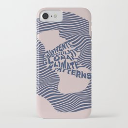 Ocean Currents Infographic iPhone Case