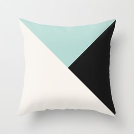 Tricolor Geometry mist Throw Pillow