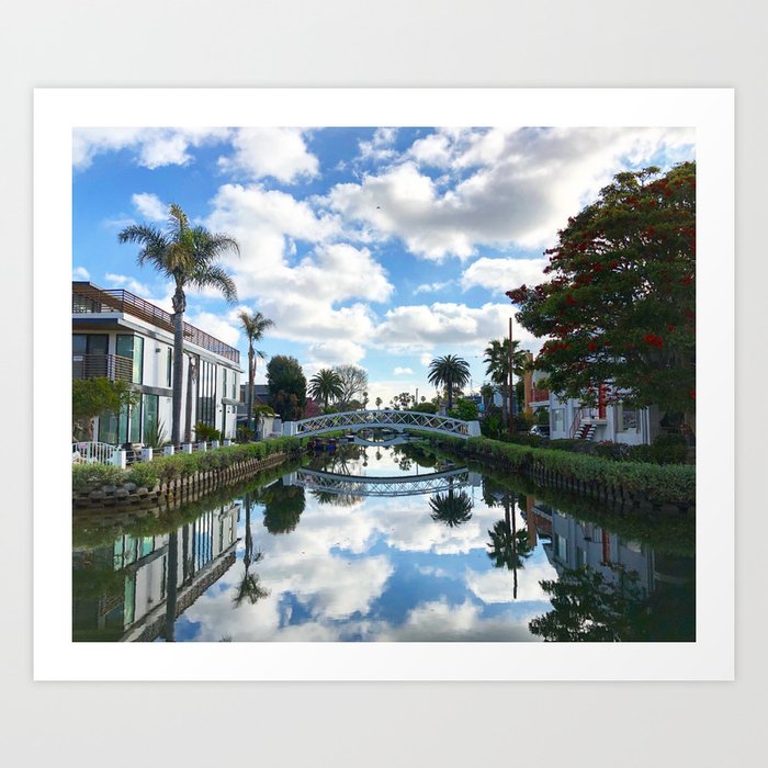 Venice Canals, California Art Print