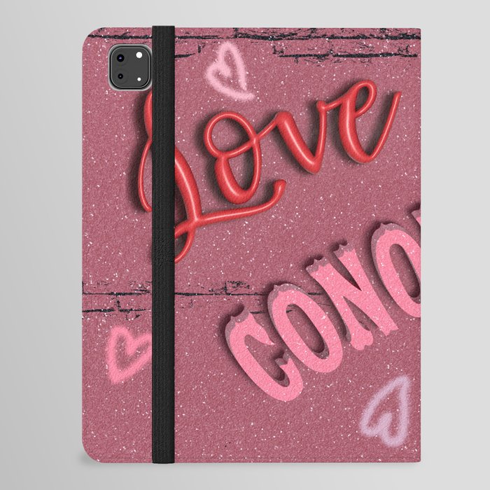 Love Conquers All 3D Lettering iPad Folio Case