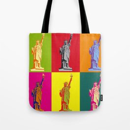 Statue Of Liberty Colorful Pop Art Tote Bag