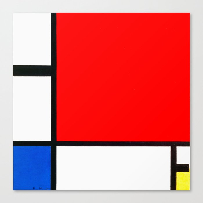 Piet Mondrian, 1930 - Mondrian Composition II in Red, Blue, and Yellow ...