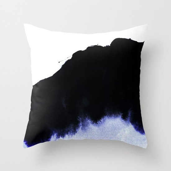 black & blue Throw Pillow