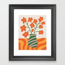 Funky Flower Vase Framed Art Print
