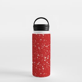 Red Terrazzo Seamless Pattern Water Bottle