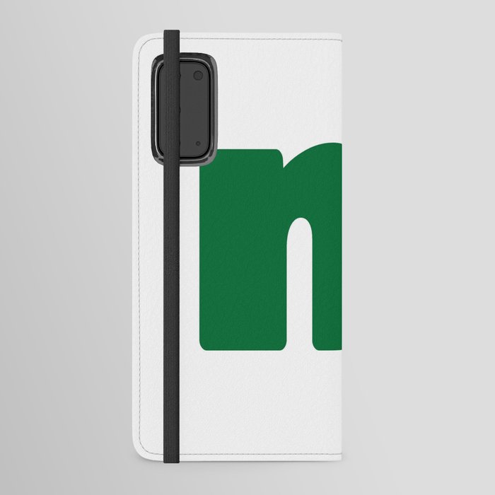 m (Olive & White Letter) Android Wallet Case