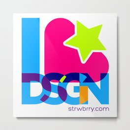Strwbrry Dsgn Metal Print | Typography, Love, Pop Art, Graphic Design 