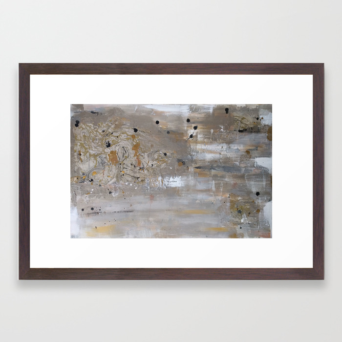 Silver And Gold Abstract Framed Art Print By Melaniab Society6