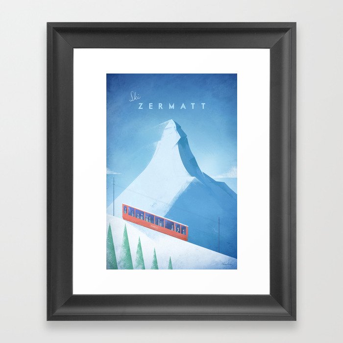 Ski Zermatt Framed Art Print