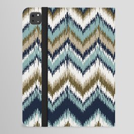 8-Bit Ikat Pattern – Blue & Tan iPad Folio Case