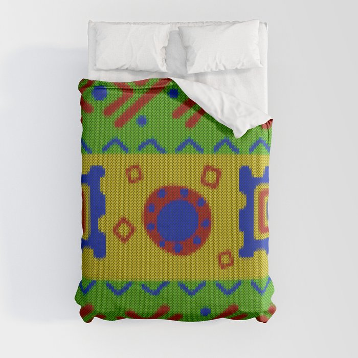 Ethnic African Knitted style design Duvet Cover
