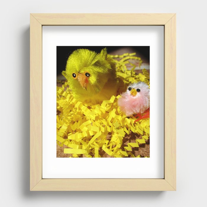 Mother & Chick Recessed Framed Print