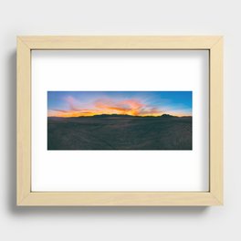 Fiery Sunset 1 || Dry Lake Bed Recessed Framed Print