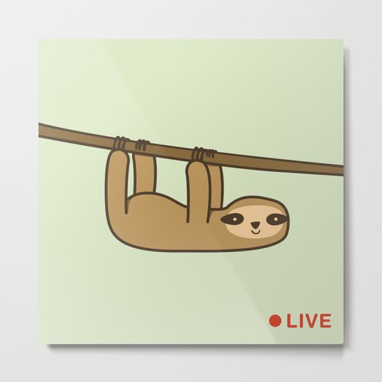 Sloth Cam Metal Print