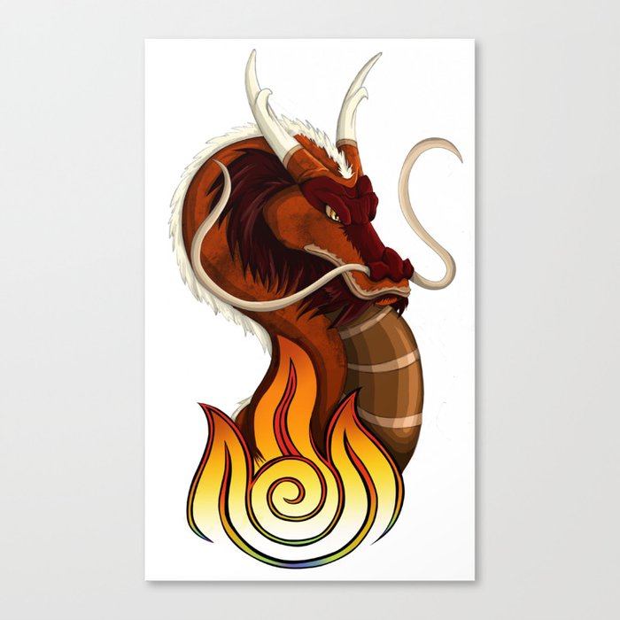 Fang with Fire Symbol Canvas Print