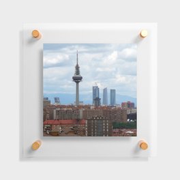 Spain Photography - The Famous Tower In Madrid Floating Acrylic Print