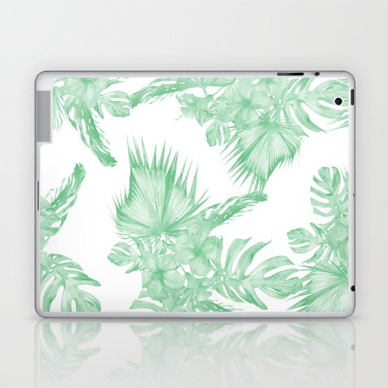 Island Tropical Green White Jungle Laptop & iPad Skin