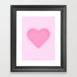 Baby Pink Aura Heart - Love Framed Art Print