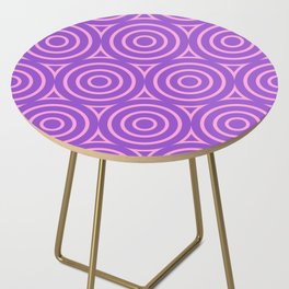Retro Geometric Gradient Design 436 Purple and Pink Side Table