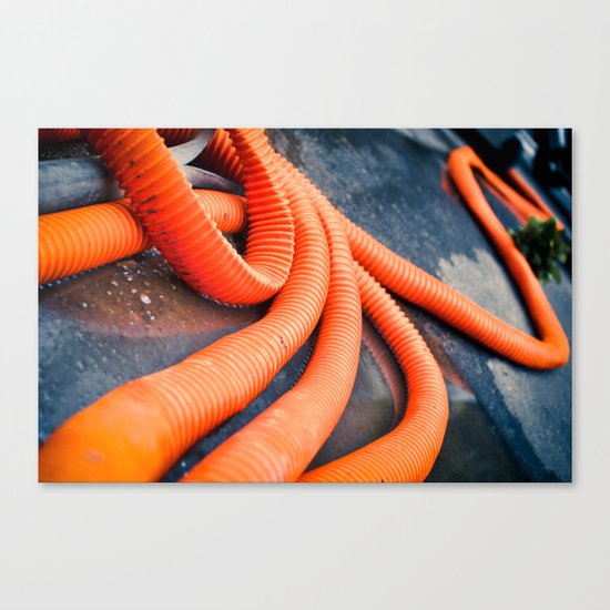 Orange Pipes Canvas Print