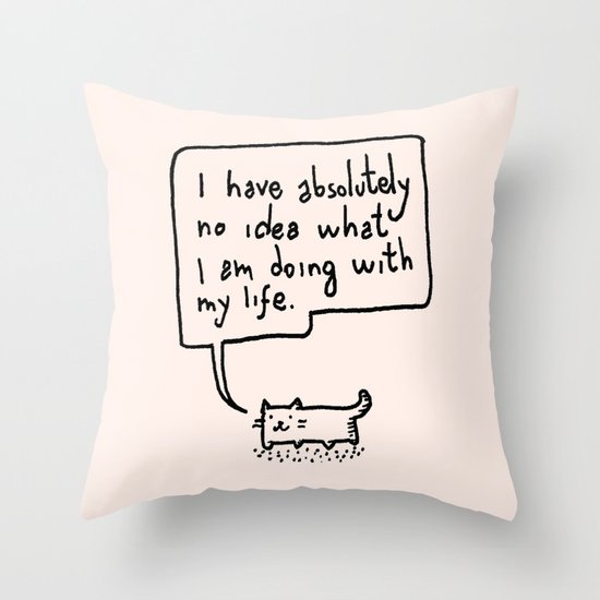 Little Cat Throw Pillow