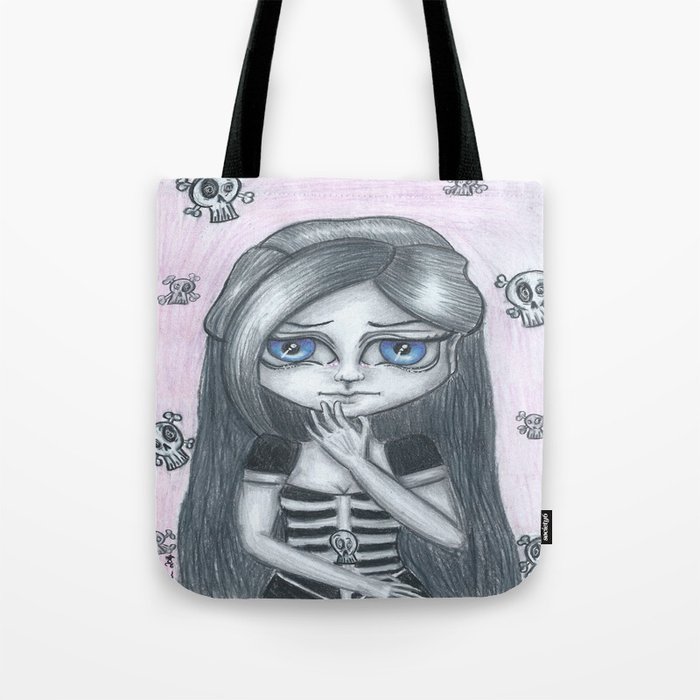 Cute Gothic Girl Sienna Tote Bag