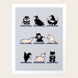 Shiba Yoga Art Print Shiba Yoga Art Print
